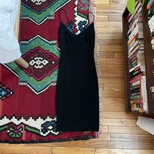 Anthropologie Strappy Black Midi Dress